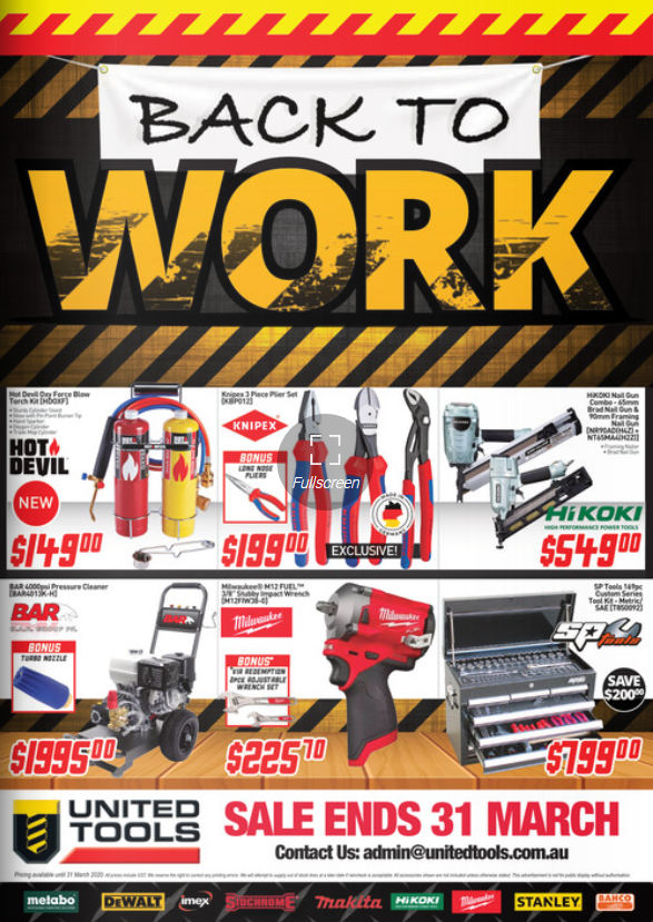 United Tools Back To Work Catalogue – United Tools Albany